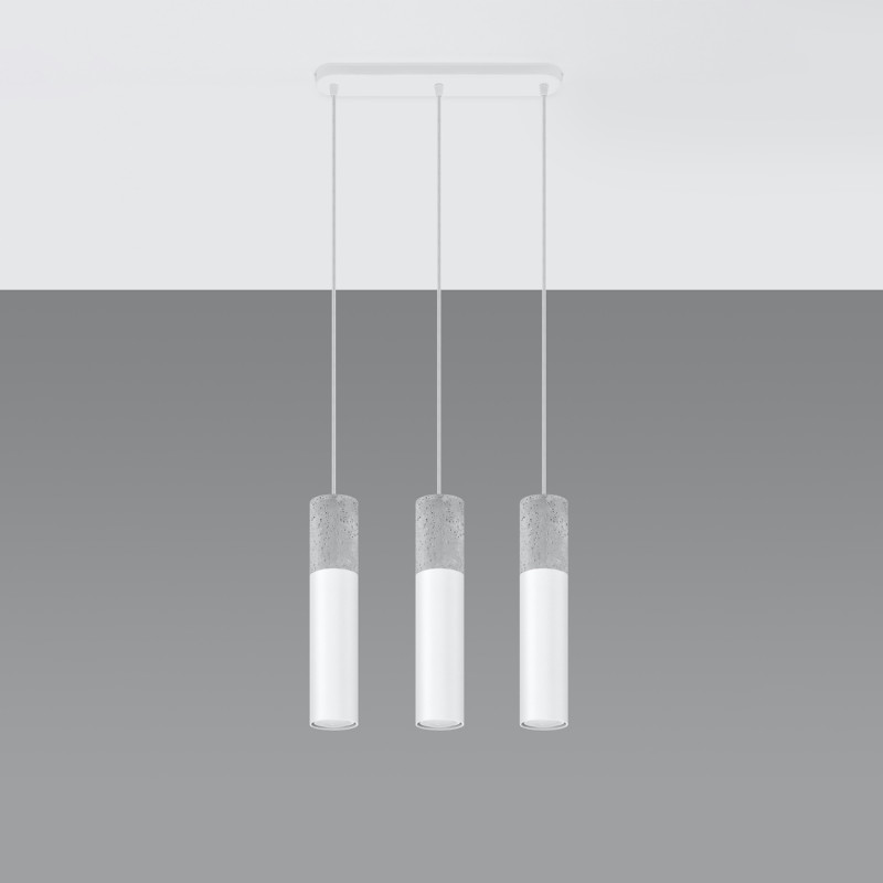 Pendel lampa BORGIO 3L vit