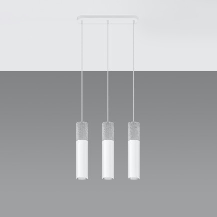 Pendel lampa BORGIO 3L vit
