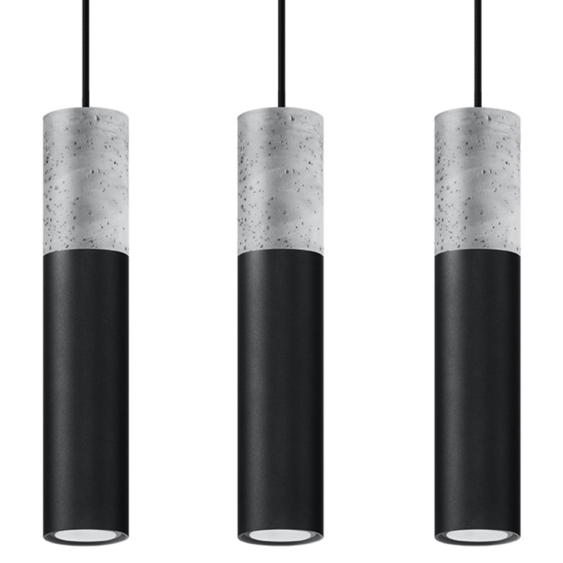 Pendel lampa BORGIO 3L svart