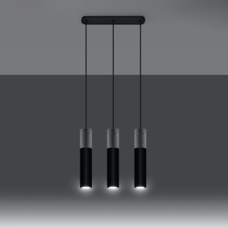 Pendel lampa BORGIO 3L svart