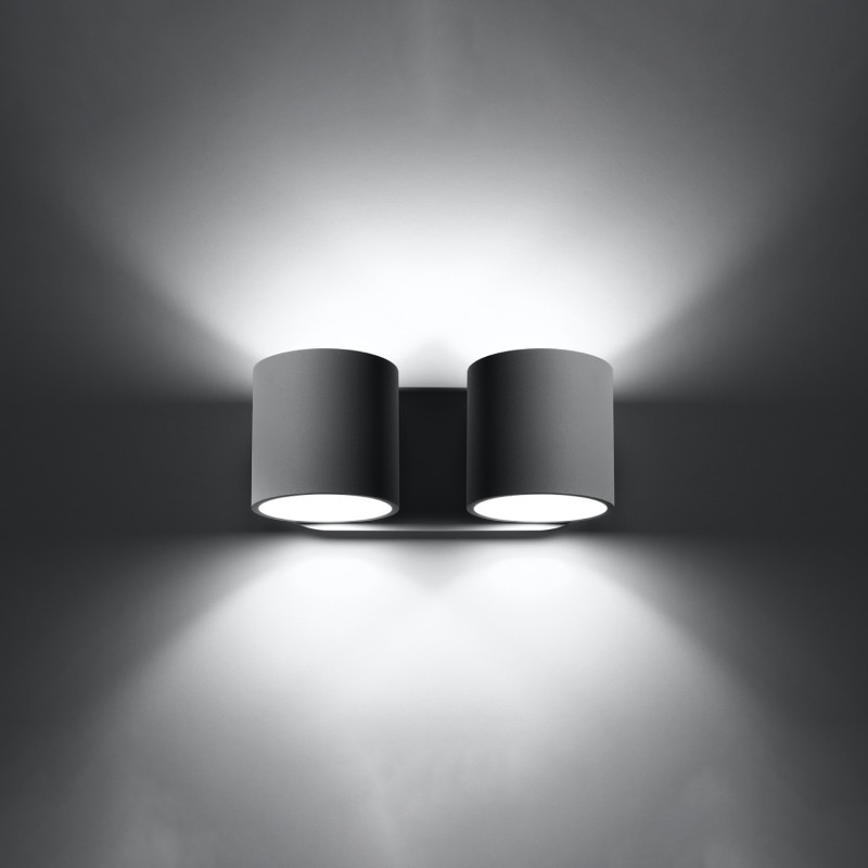 Vägglampa ORBIS 2 grå