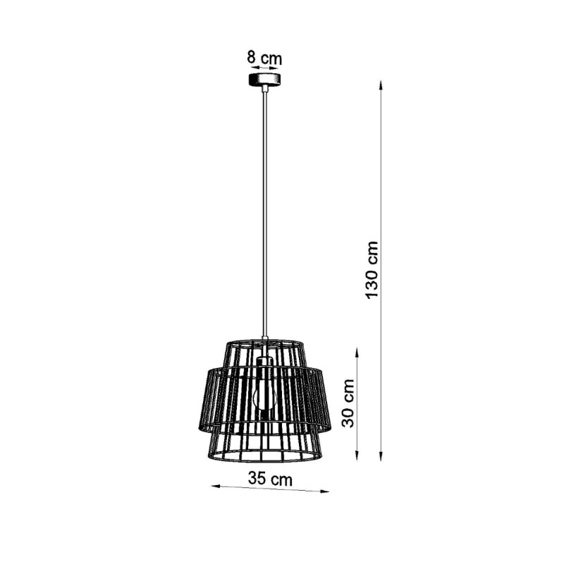 Pendel lampa GATE svart