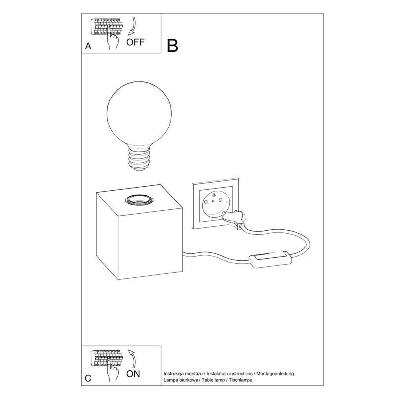 Bordslampa ARIZ trä