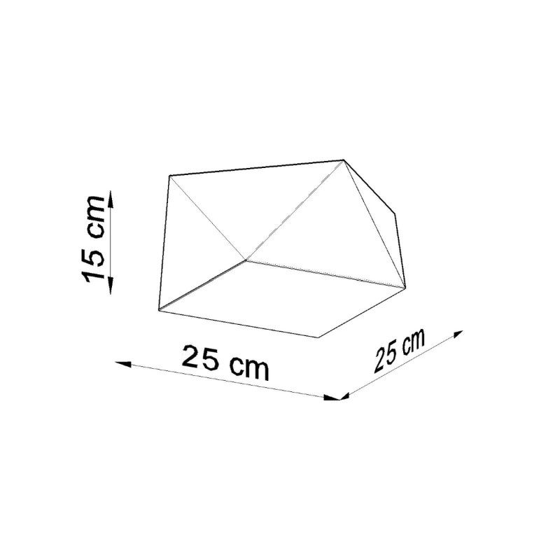 Taklampa HEXA 25 silver