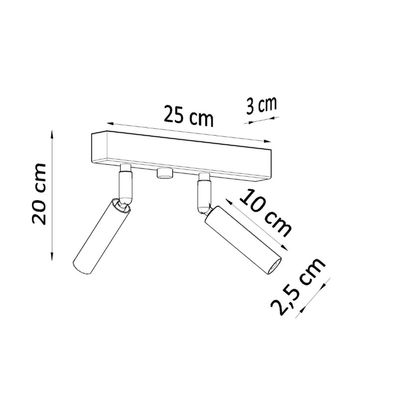 Taklampa EYETECH 2 svart