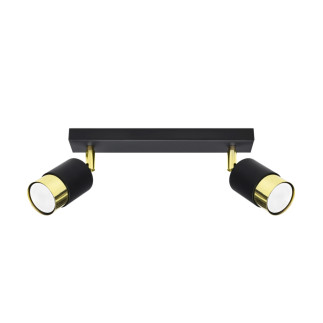 Taklampa NERO 2 svart/guld