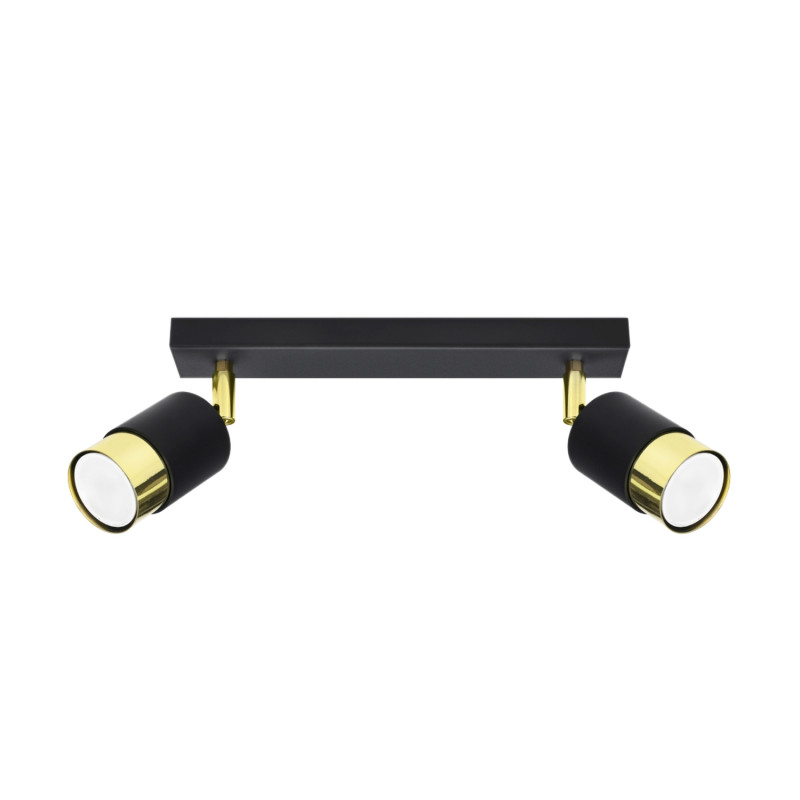 Taklampa NERO 2 svart/guld