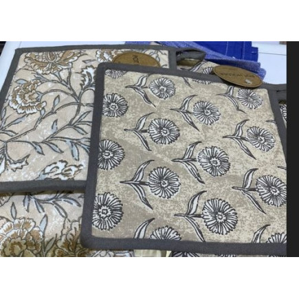 Grytlapp Beige Textil 20x20 cm