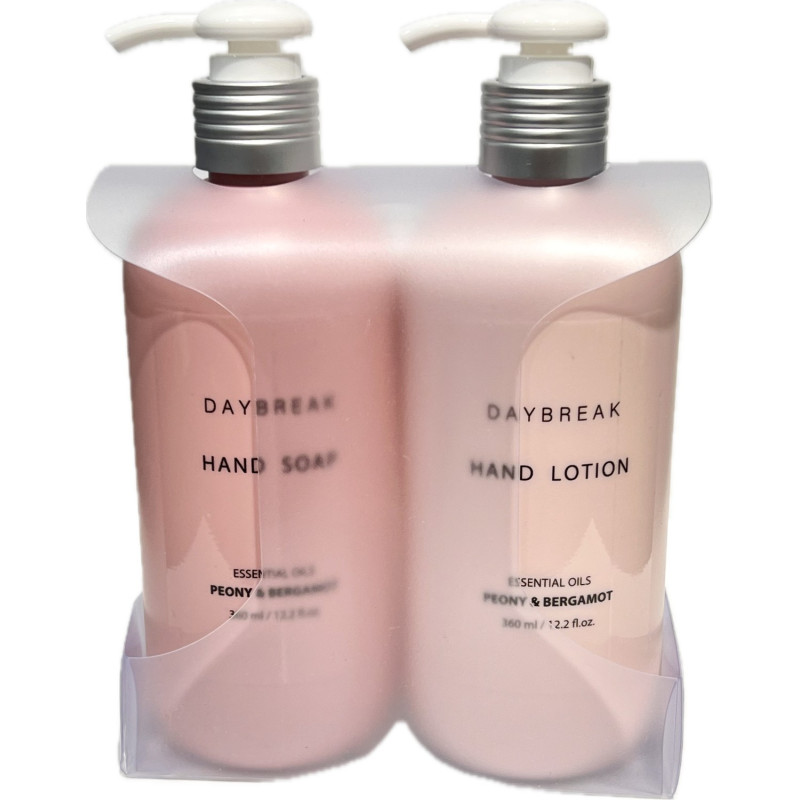 Handtvål & Handlotion Set Peoni Bergamot Rosalila 360 ml Handtvål & Handlotion Set Peoni Bergamot Rosalila 360 ml