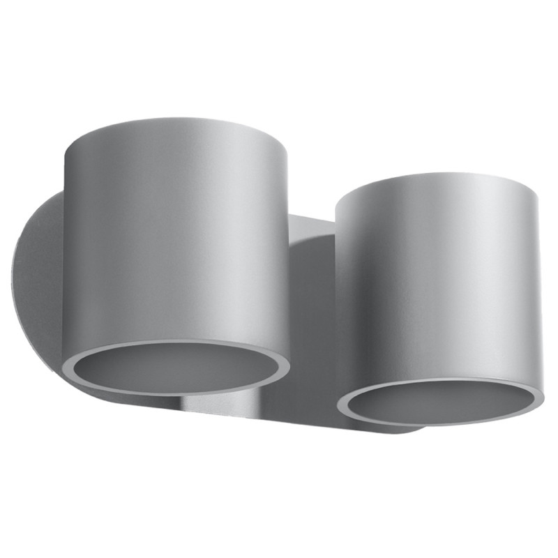 Vägglampa ORBIS 2 grå
