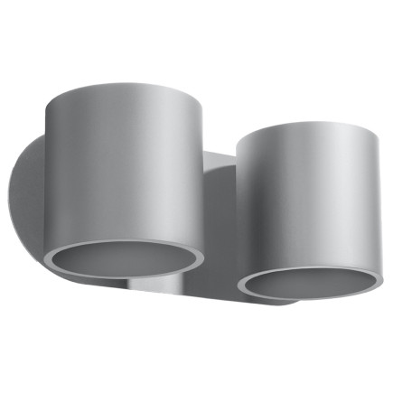 Vägglampa ORBIS 2 grå