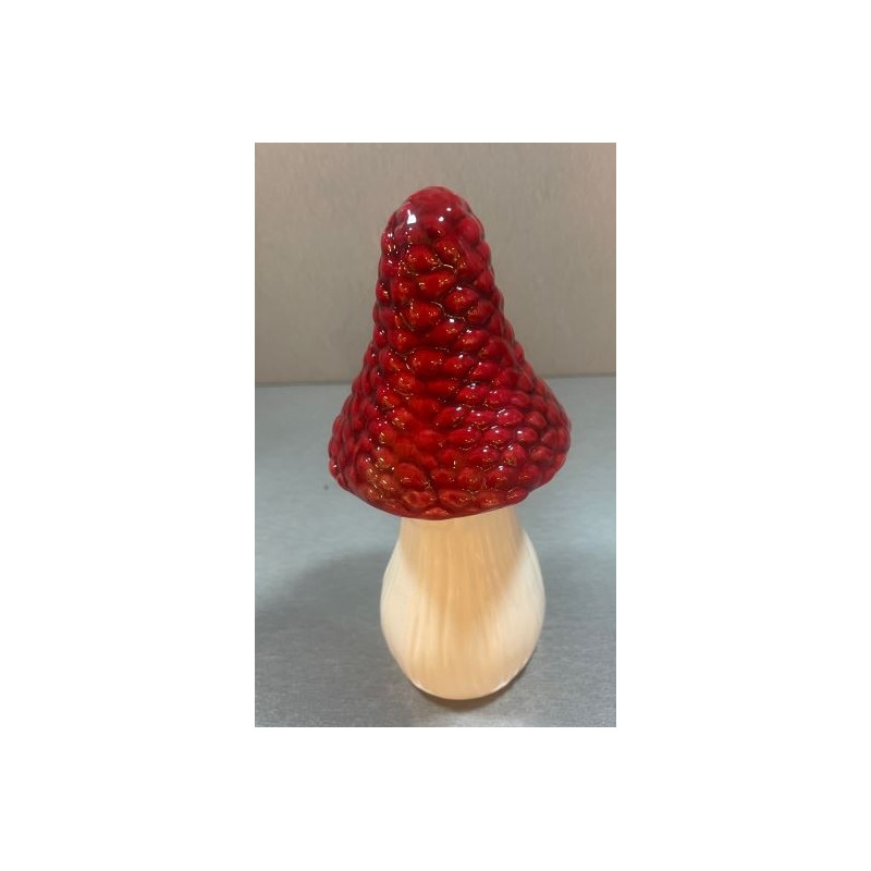 Svamp Keramik Dekoration Röd 18 cm Svamp Keramik Dekoration Röd 18 cm