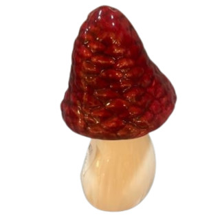Svamp Keramik Dekoration Röd 12 cm