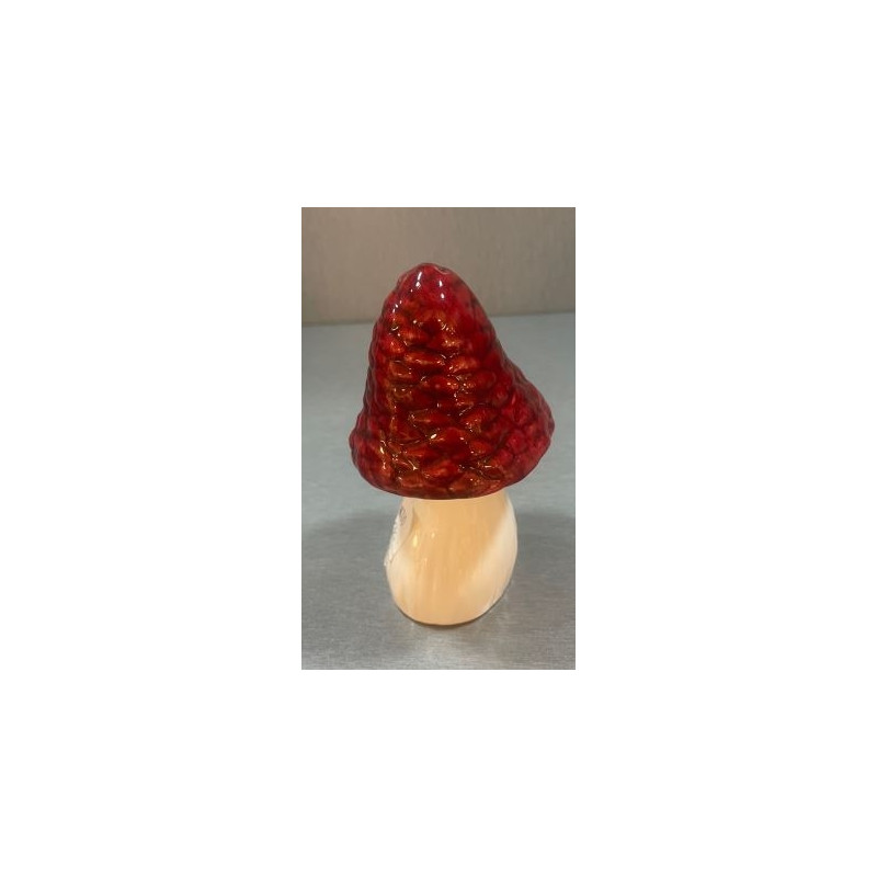 Svamp Keramik Dekoration Röd 12 cm