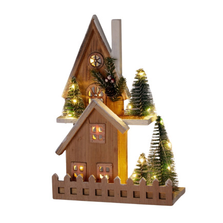 Julby By Hus Led Trä 33 cm