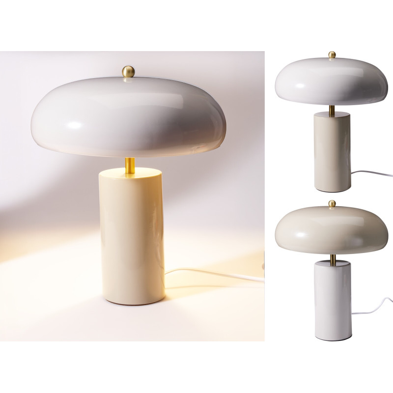 Bordslampa Lampa Metall Grå Skärm 38 cm