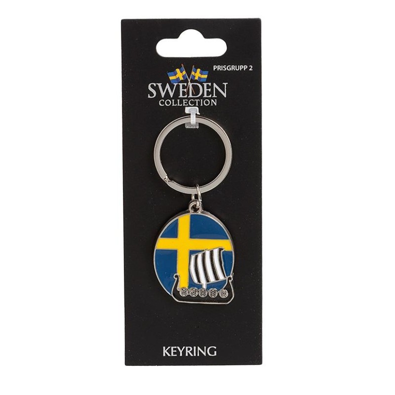 Nyckelring Souvenir Flagga Vikingskepp Nyckelring Souvenir Flagga Vikingskepp