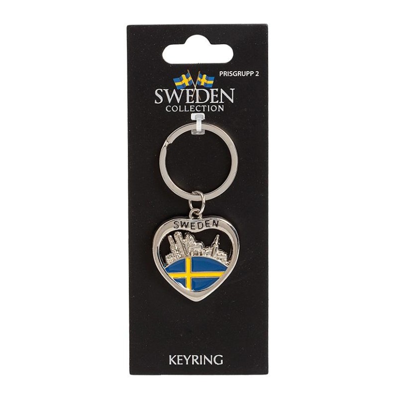 Nyckelring Souvenir Hjärta Stadssiluett Nyckelring Souvenir Hjärta Stadssiluett