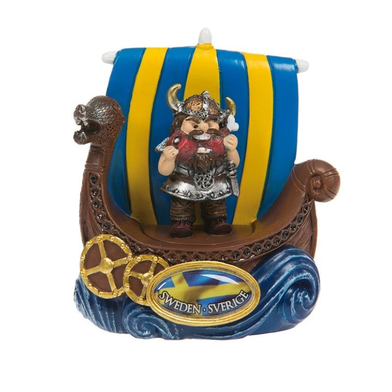 Magnet Souvenir Vikingskepp Viking som äter Magnet Souvenir Vikingskepp Viking som äter