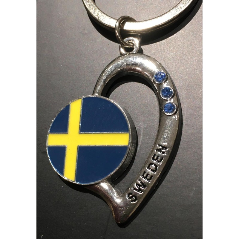 Nyckelring Souvenir Hjärta Flagga Nyckelring Souvenir Hjärta Flagga