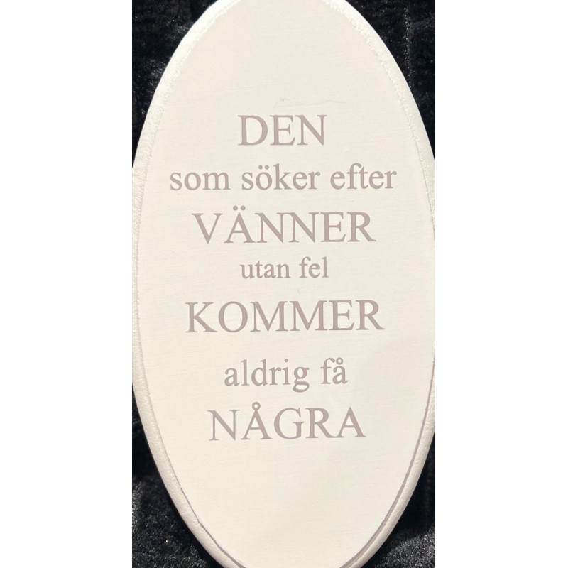 Skylt Vänner Vit 15x8 cm Skylt Vänner Vit 15x8 cm