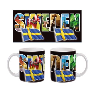 Mugg med text Sweden