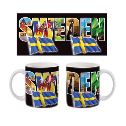 Mugg med text Sweden