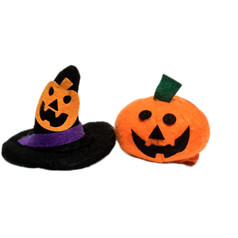 Hårklämma Halloween Hatt & Pumpa 2-pack Hårklämma Halloween Hatt & Pumpa 2-pack