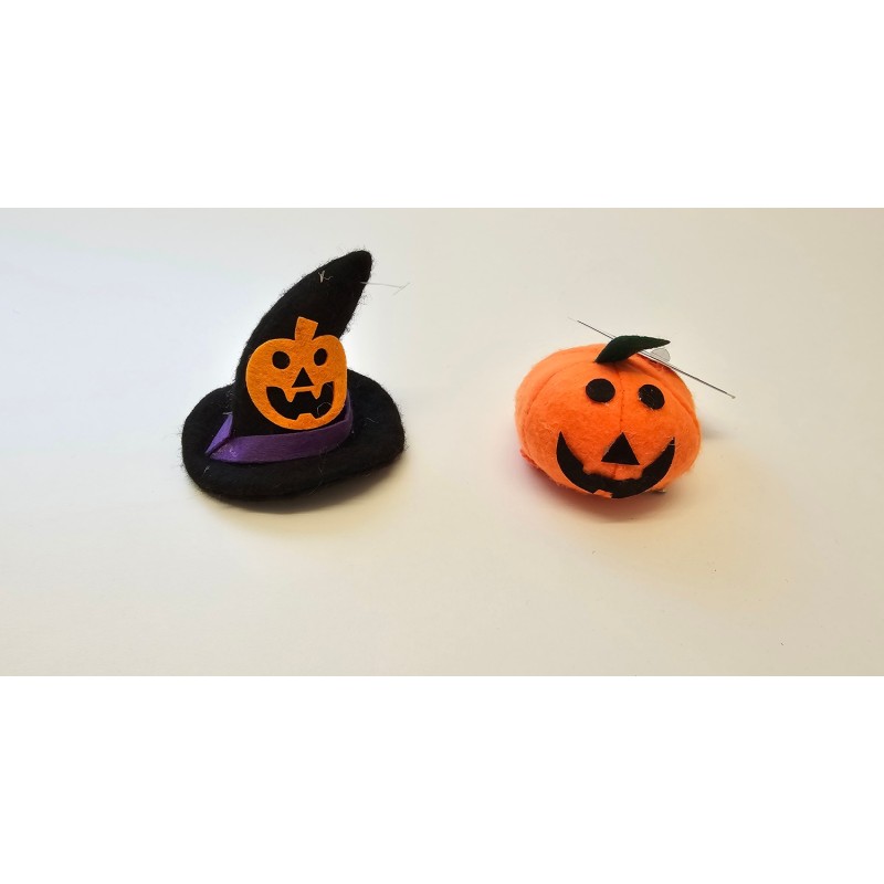Hårklämma Halloween Hatt & Pumpa 2-pack Hårklämma Halloween Hatt & Pumpa 2-pack